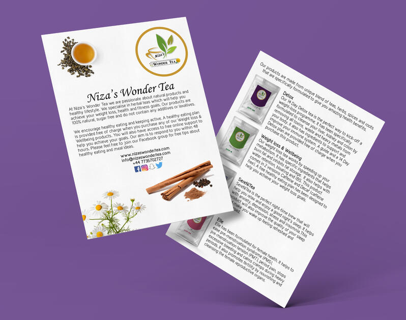 Niza's Wonder Tea Flyer