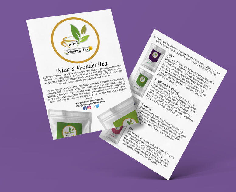Niza's Wonder Tea Flyer