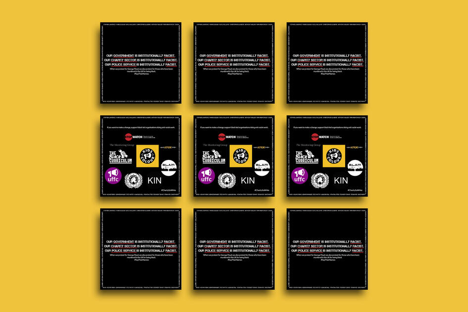 #CharitySoWhite Social Media Posts