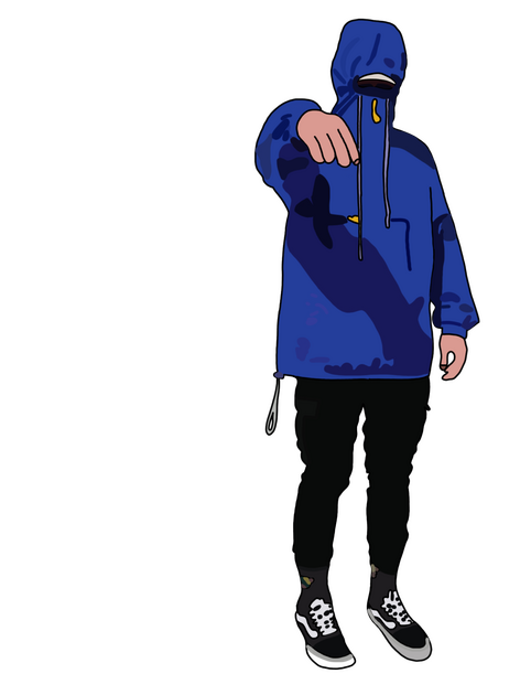 Custom Illustration of an Artist for an Album Cover